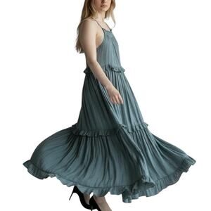 Listicle Sage Tie Back Maxi Dress NWT - M